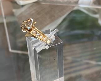 #6 - (1) Yellow gold 14kt setting with pear shape 1.01 carats from Bere - comes with appraisal.     $2,000