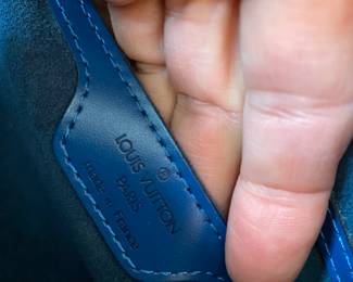 #8 - $850- Vintage Louis Vuitton Epi line, Soufflot,  blue. Very good condition. 