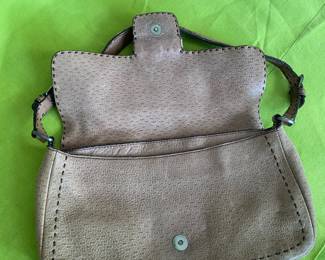 #99 - Prada small handbag leather light brown purse 	$100 - Clean condition but used. 