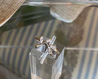 #20 - 14kt diamonds guard ring sz 5 3/4  $150 