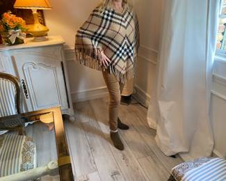 #39 - Burberry's poncho 50% wool / 50% cashmere - one size fits all. $195 - Very good condition. 
