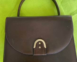 #92 - Christian Dior vintage brown leather purse $200. 