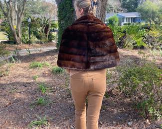 #40 - Vintage brown mink cape by Rosendorf DC $150 