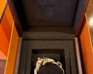 #2 - Hermes MM Galop 18kt rose gold horse bracelet with diamonds. price upon request. 