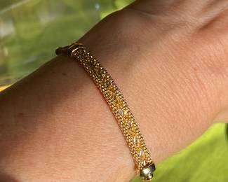 #96 - 14kt gold bracelet - adjustable - $180.00