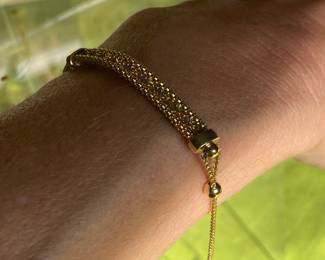 #96 - 14kt gold bracelet - adjustable - $180.00