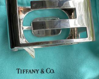 #3 - 1-	Tiffany & Co Sterling silver Donald Claflin LOVE bracelet wide bangle 109.90 gram 							$2,400