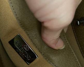 #93 - Valentino purse V - olive leather - Made in Italy - $80 -Very good condition