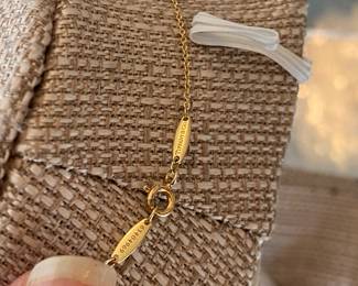#10 - 18kt Tiffany Elsa Perreti design gold necklace with 0.50 diamond $1,200