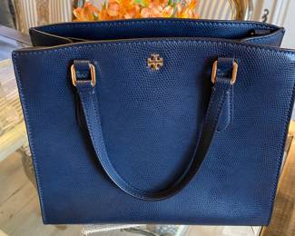 #55 - Tory Burch blue purse - Almost new condition.  $100