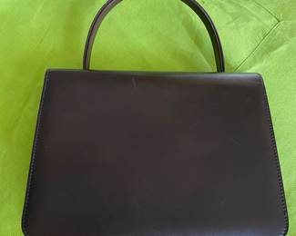 #92 - Christian Dior vintage brown leather purse $200. Very good condition.