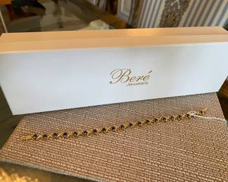 #50 - 14kt gold and sapphires bracelet from Bere with box and appraisal. $550