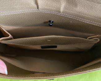 #93 - Valentino purse V - olive leather - Made in Italy - $80 -Very good condition