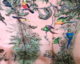 #100 - Carre Hermes french silk scarf square 90cm or 35.50 inches  - Equateur - Pink all the way (not just border more rare) Edition 1988. $780 - Good condition.