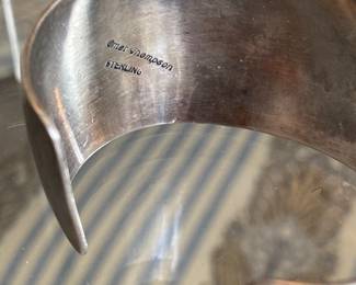 #9 - Emer Thompson Sterling and jewels Navajo bracelet $550