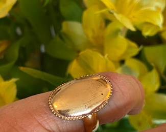 #36 - 18kt band 5 grams / 10kt gold plate 2 grams tested sz 4.5 $225