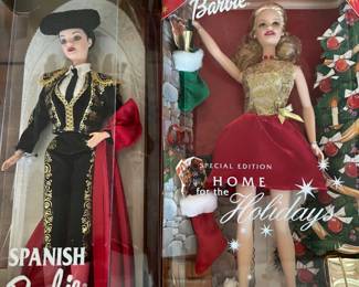 Two vintage Collectible Barbie dolls 1999