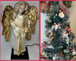 Automated Angel  and One of a Selection of Small Decorated Trees