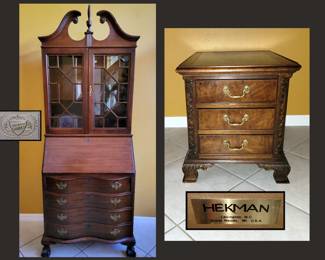 Jasper Cabinets Secretary and Heckman Small Chest