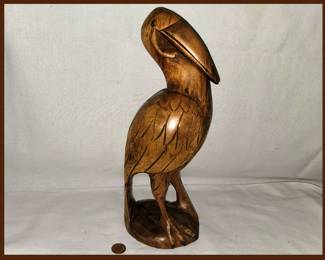Nicely Carved Wooden Pelican