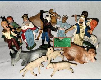 Vintage Partial Nativity Set, Made in Italy