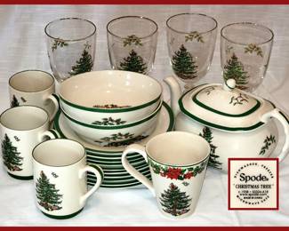 Spode Dishes and Glassware; There are also Plates with this Set