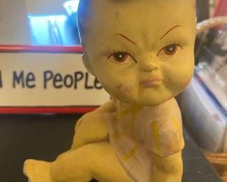 Mascot Grumpy baby awaits you at checkout 
