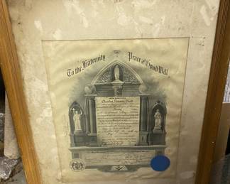 Framed Old Certificates