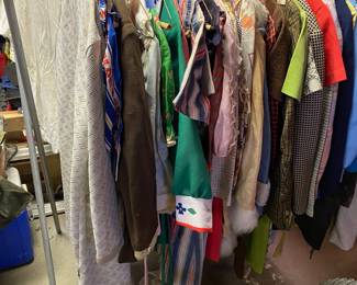 Two Racks of Vintage Clothing in Various Condition (Mostly Small and Ladies)