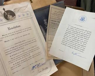 Named WW2 Certificates and Awards