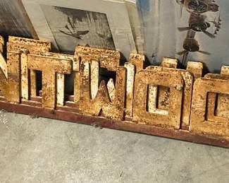 Old Metal Brentwood Baptist Church Letters