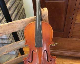 Lovely old violin looking for a new home.  Beautiful, delicate case that needs a little love.  Comes with two bows and a case and chin rest....bows need restrung, but it's so special