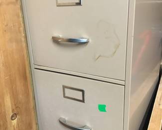 One of two large 4 drawer file cabinets.  Good condition!
