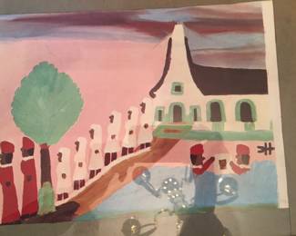 Clementine Hunter print..."Church Day"