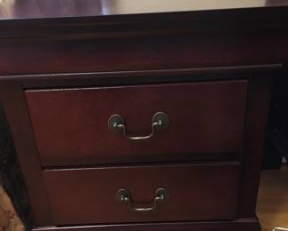 Coaster Fine Furniture, Beautiful Bedroom Suite, like new!  This is the nightstand, lovely Mahogany finish, with matching dresser & mirror, chest of drawers and Queen Sleigh bed.  
