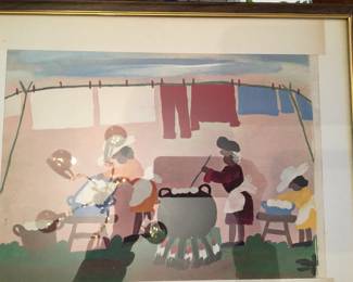 Clementine Hunter print..."Wash Day"