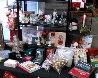 More gift items and holiday decorations.