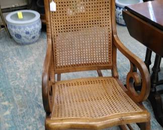 Vintage cane rocker in great shape.