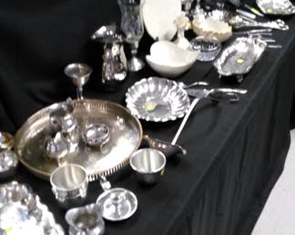 Assorted Silver Plate items for your holiday party!