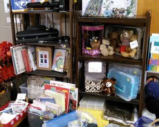 Holiday cards, office supplies, buttons.