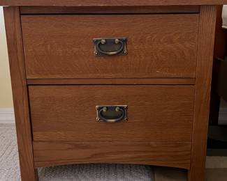 2-Drawer Mission Style Nightstand