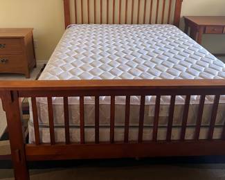 Mission Style Bed Frame, Mattress/BS