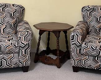 Arm Chairs, Vintage Side Table
