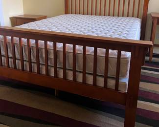 Mission Style Bed Frame, Mattress/BS