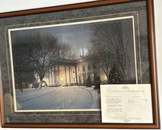 Double matted wood frame
Artist Rod Chase 
“Americas Home”
38x28
Certificate of Authenticity included 
Signed and numbered 113/950