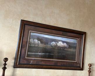 52x31 Landscape print
Gorgeous professionally framed wood frame