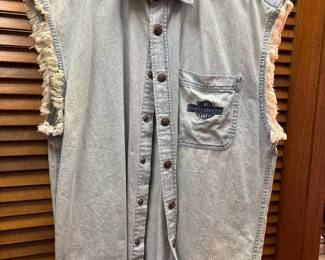 Vintage Harley Davidson Denim Vest
Size M