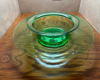 Vintage Gorgeous UV green serving dish