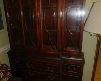 Vintage Mahogany Drop Front Breakfront 