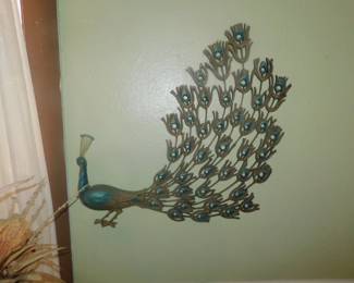 Vintage Peacock Wall Art